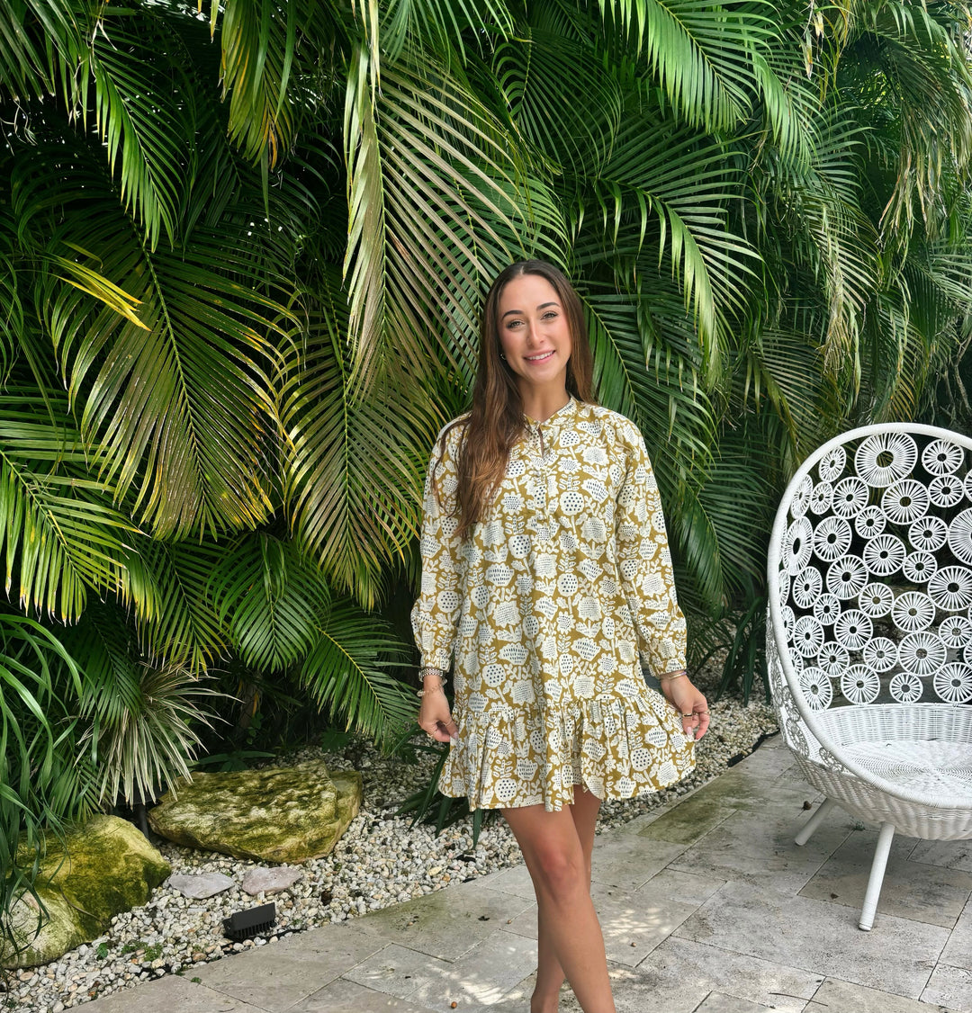 Serena Dress Cotton Fields