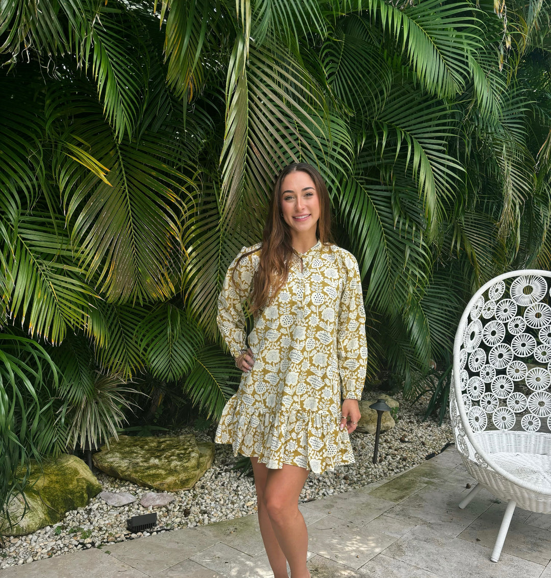 Serena Dress Cotton Fields