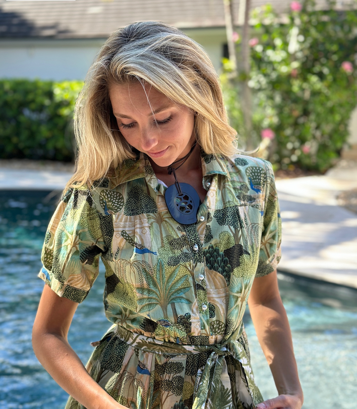 Georgia Delray Dress Green Peacock