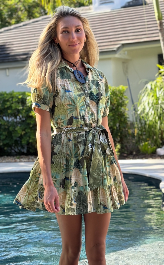Georgia Delray Dress Green Peacock