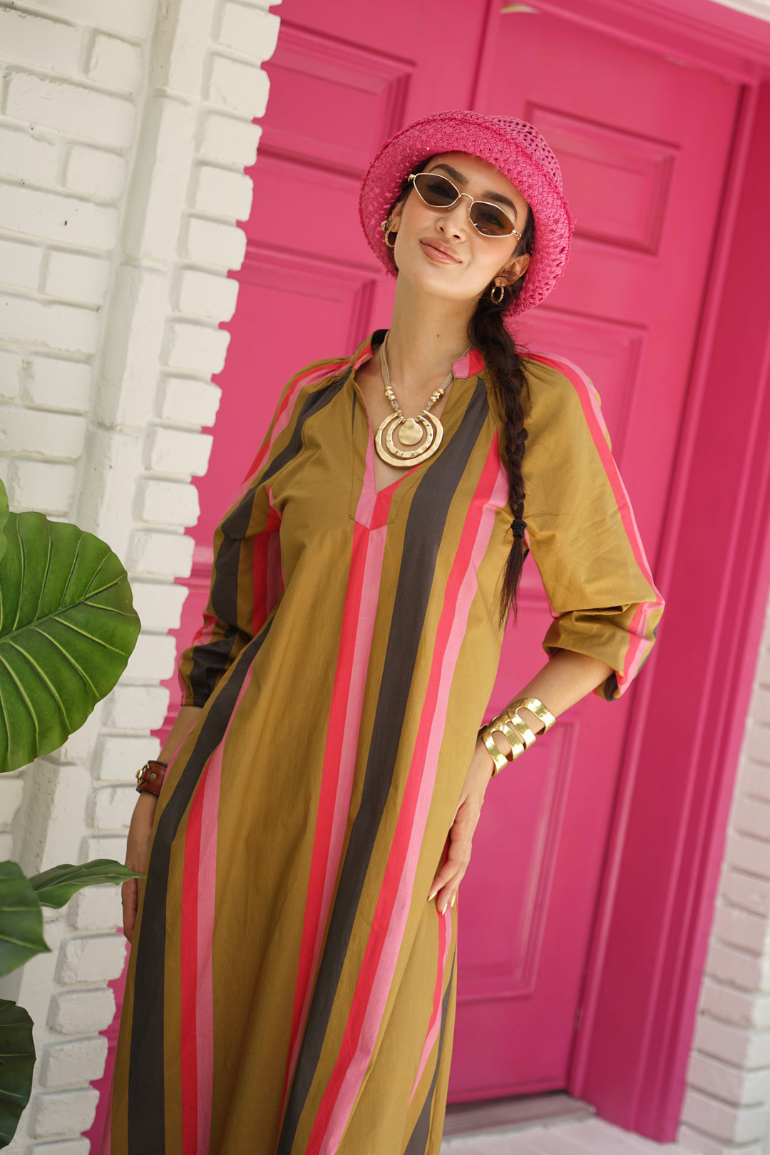 St. Tropez Dress Ember Stripe