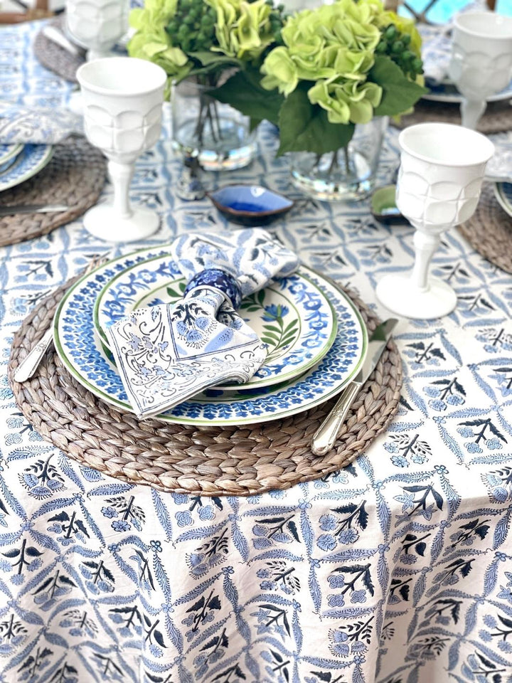 Dreams in Blue Tablecloth